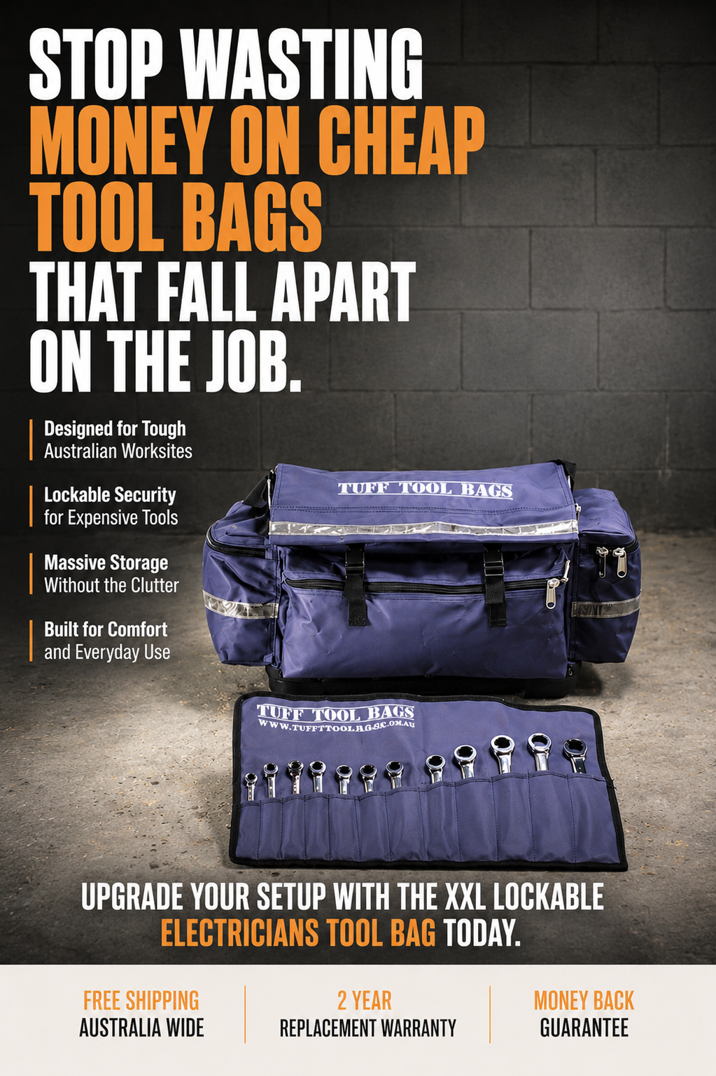 The XXL Lockable Electricians Tool Bag: Built for Tradies Who Need More Than Just Storage