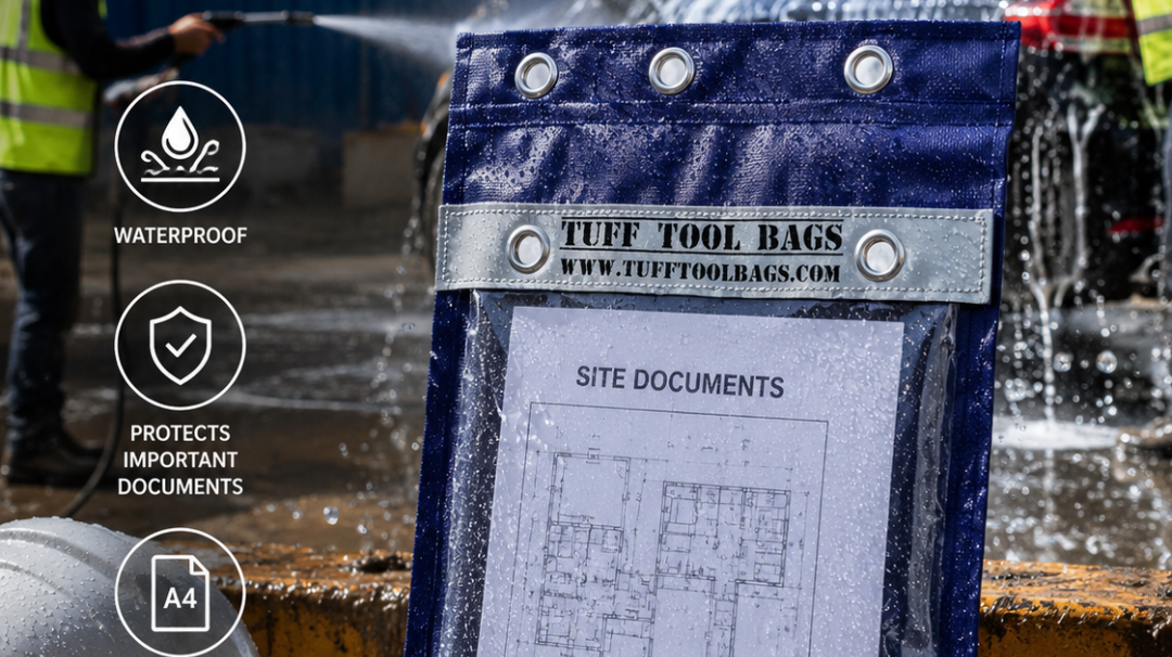 Protect Your Important Documents on Every Job with the Waterproof A4 Document Holder Blue
