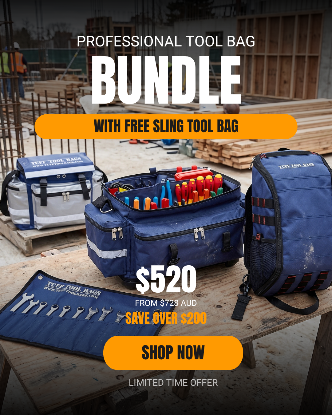 Professional Tool Bag Bundle: The Smartest Way for Australian Tradies to Save Time, Stay Organised, and Save Over $200
