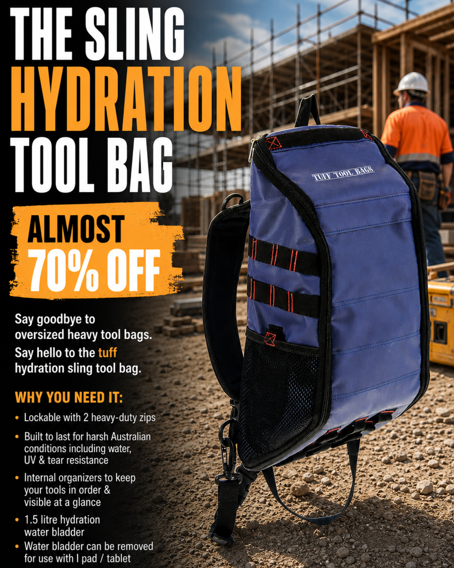 The Sling Hydration Tool Bag: Built for Tradies Who Don’t Slow Down